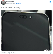 iPhone14ProMax机模谍照：状态栏图标位置调整